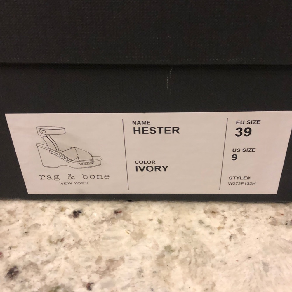 Lightly Worn Rag & Bone Hester Wedge Size 9 - image 6